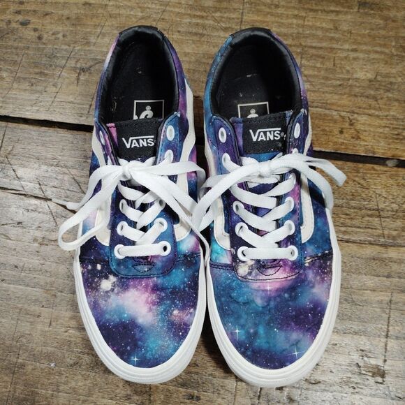 VANS Shoes - VANS Galaxy Shoes Size 7.5 Sneakers Lace Up Purple Blue Universe